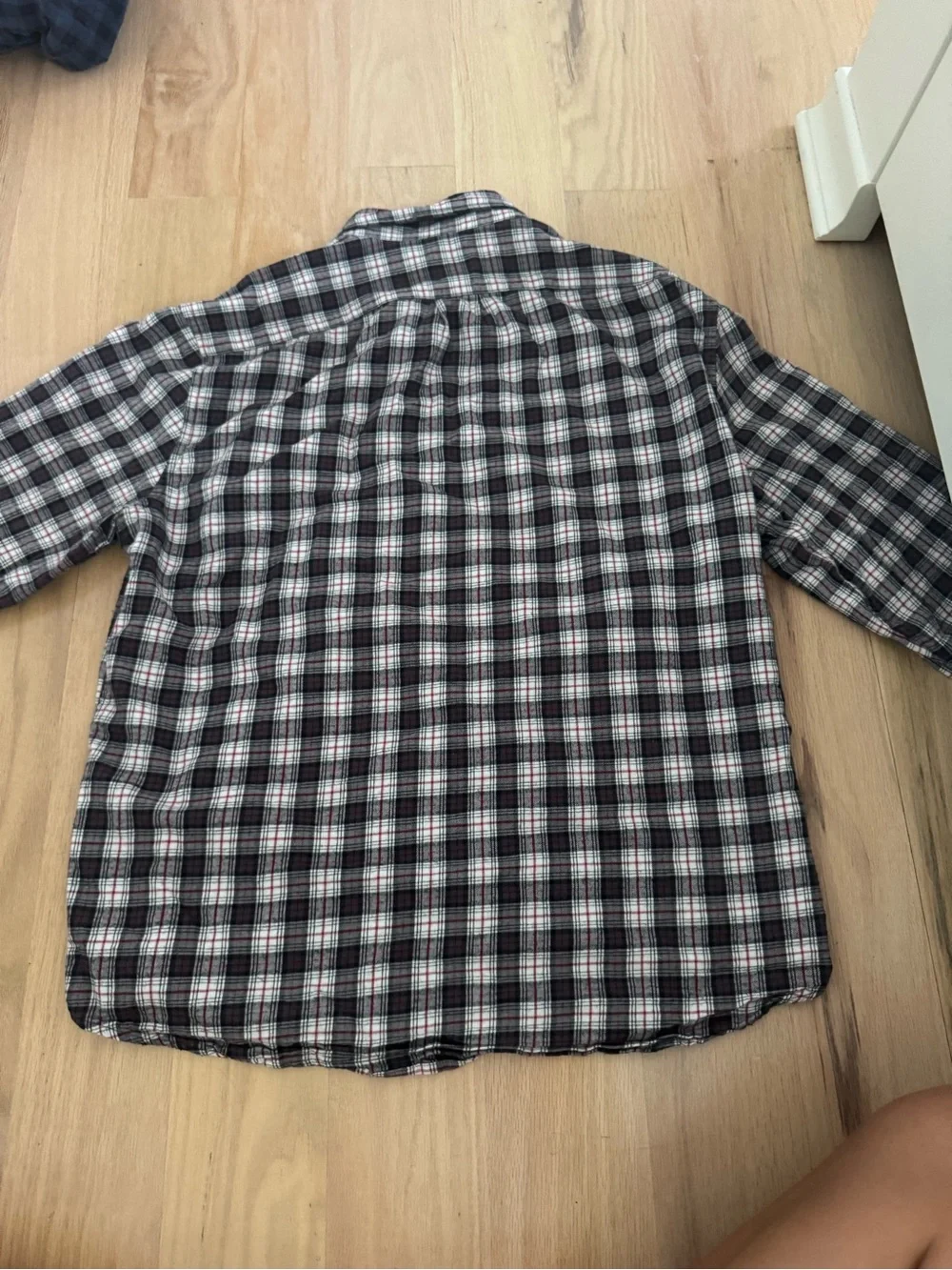 J. Crew Men's Black, White & Red Plaid Button-Down Shirt